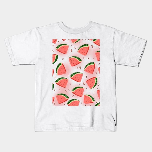 Water Melons Kids T-Shirt by nickemporium1